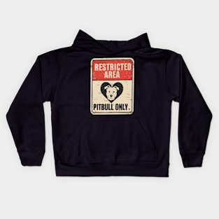 Funny Pitbull Lover Vintage Kids Hoodie